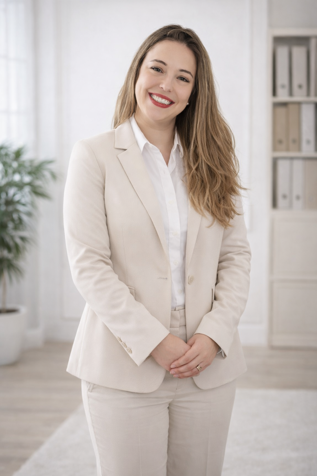 mujer profesional en oficina elegante